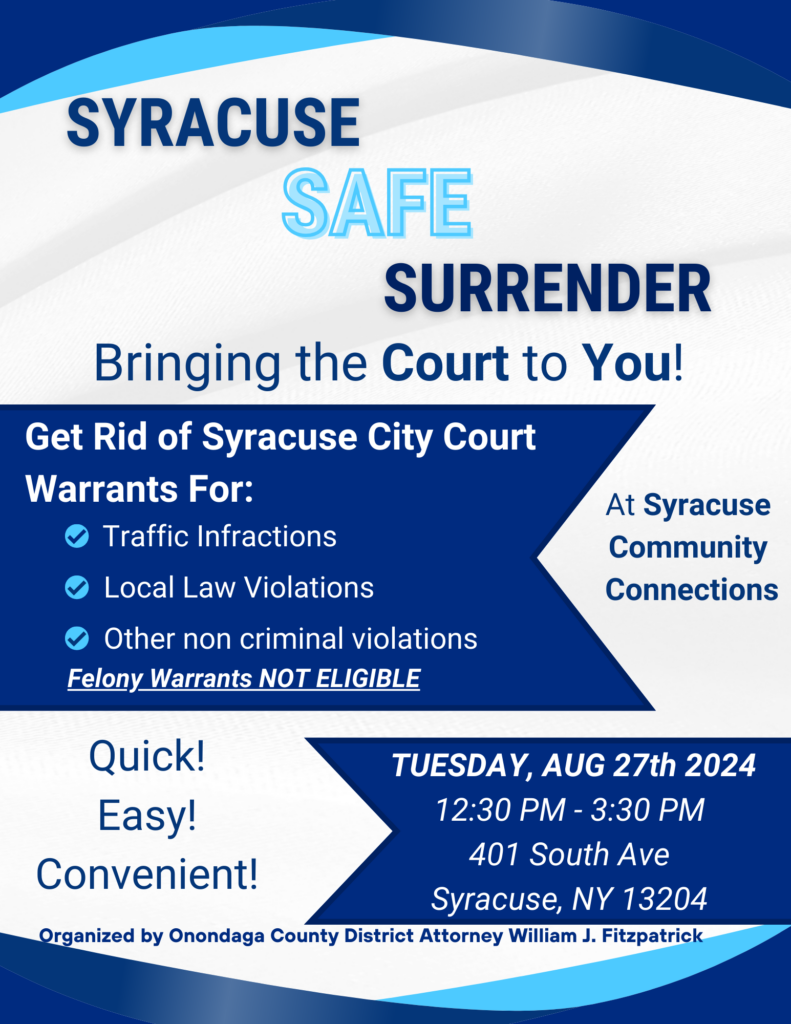 Syracuse Safe Surrender on 8-27-24